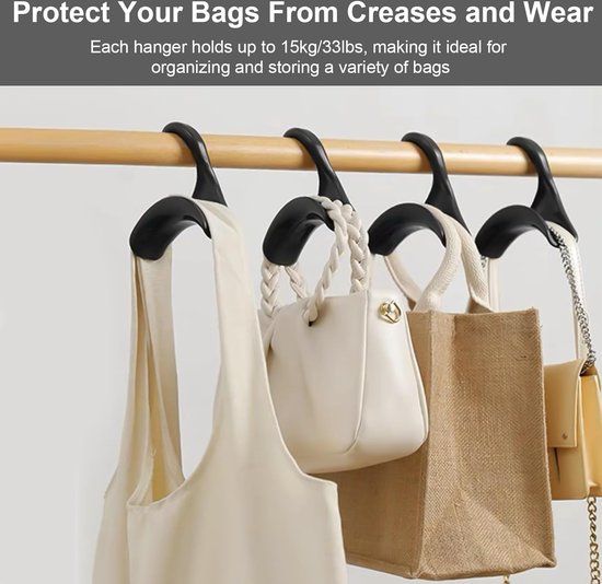 Sac a main cintres 10 pieces porte chapeau cintre organisateur rangement sac a main crochets crochets sacs cintre sac support