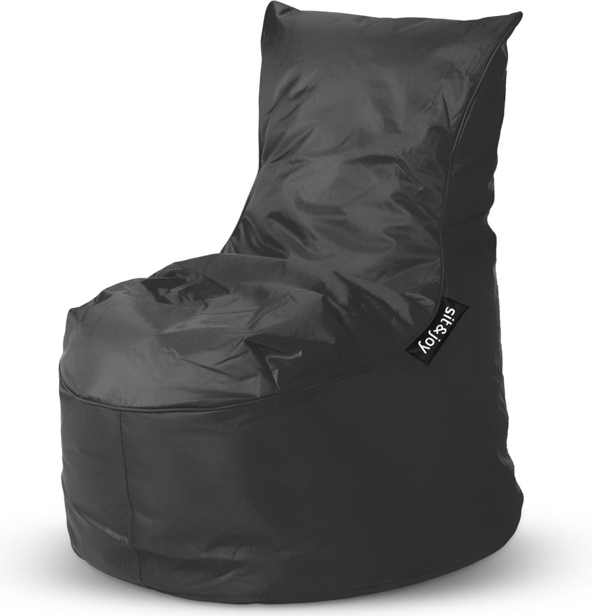 Zitzak 'Dolce' Black (Zwart) | Volwassenen | Indoor & Outdoor | Waterbestendig | Dubbel gestikt | Gevuld met Flexipearl® | Sit&Joy®