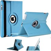 Tablethoes Geschikt voor: iPad 2 / 3 / 4 - 9,7 inch - hoes (2011/2012) A1395, A1396, A1397, A1416, A1430, A1403, A1458, A1459, A1460 hoesje 360° draaibaar (licht blauw)