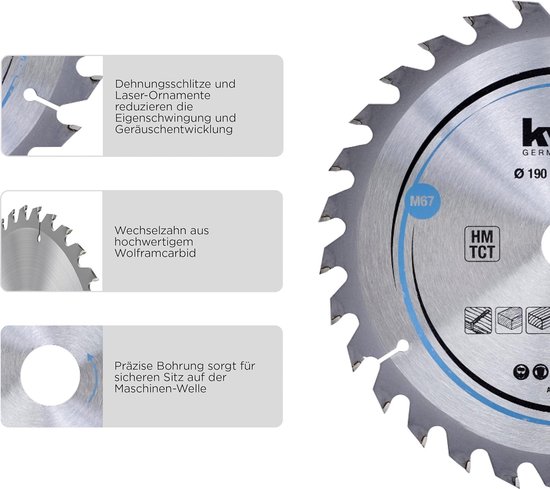 Kwb 581868 Circular Saw Blade 130x16mm Hard Metal Fine Tooth 1pc 04 8464