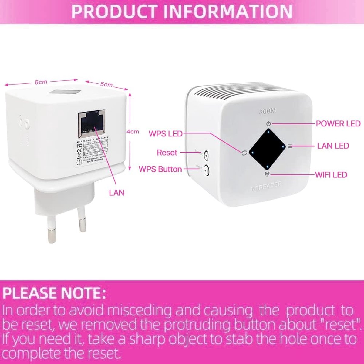 Répéteur WiFi Longue Portée - Amplifie Le Signal Jusqu'à 11,800 Pi², 2 Ports Ethernet, Facile à Installer
