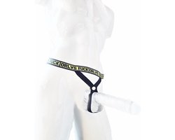 BamBella® - Sexy bondage Lingerie Heren L/XL - Zwart mannen ondergoed open kruis slip