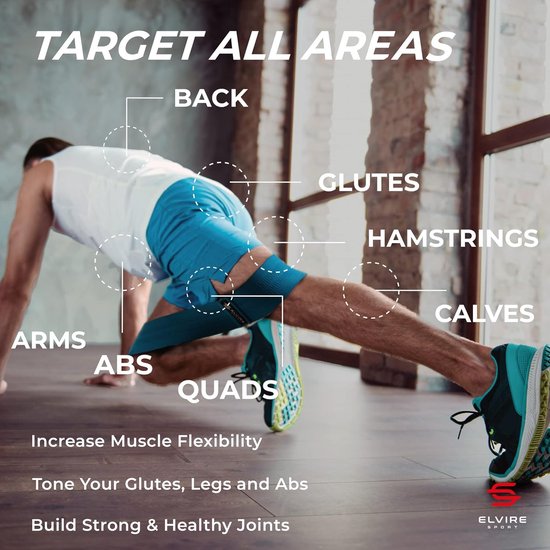 Resistance Band Set (Set van 3) Stof Weerstandsbanden Set voor Billen