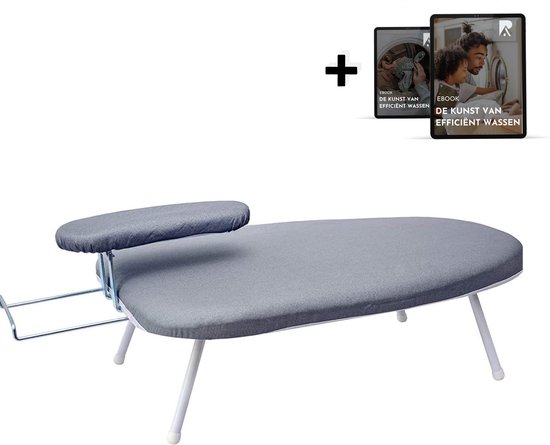 Housse Table à Repasser XXL 160x60 Cm - 100% Coton Avec 4 Clips, Montage Rapide Et Réduction Du Temps De Repassage
