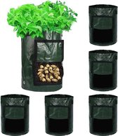 Aardappelplantenzak, 6 stuks, 10 gallons, 37,8 liter, aardappelplantenzak, tomatenplantpot, aardappelzak, plantenzak, kweekzak, plantenzakken voor aardappelen, bloemen, planten, groenten