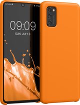 kwmobile coque de téléphone compatible avec Samsung Galaxy A41 - Coque avec revêtement en silicone - Coque pour smartphone en orange fruité