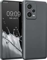 kwmobile metallic telefoonhoesje van TPU - geschikt voor Xiaomi Redmi Note 12 Pro+ 5G / Note 12 Pro Plus 5G - Flexible case voor smartphone - In metallic grijs
