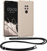 kwmobile telefoonhoesjegeschikt voor Huawei Mate 20 - Hoesje van siliconen met telefoonkoord - In crème