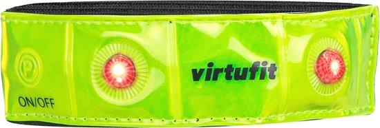 VirtuFit Verstelbare Veiligheidsband met LED - Hardloop Verlichting - Geel - Sportarmband Verlichting