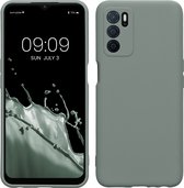 kwmobile telefoonhoesje geschikt voor Oppo A16 / A16s / A54s - Hoesje voor smartphone - Precisie camera uitsnede - TPU back cover in grijsgroen