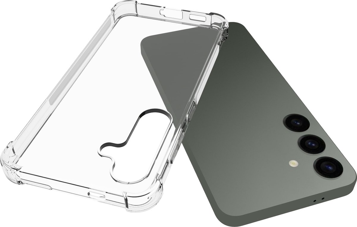 Mobigear Doorzichtig Hoesje geschikt voor Samsung Galaxy S24 Telefoonhoesje Flexibel TPU | Mobigear Cushion Backcover Shockproof | Doorzichtig Telefoonhoesje Galaxy S24 | Schokbestendig Galaxy S24 Telefoonhoesje | Anti Shock Proof - Transparant