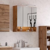 Spiegelkast Sefa 60cm 3 deuren - wotan eik