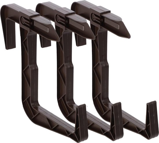 BigDean 2 paar bloembakhouders antraciet 2 stuks standaard H-vorm box