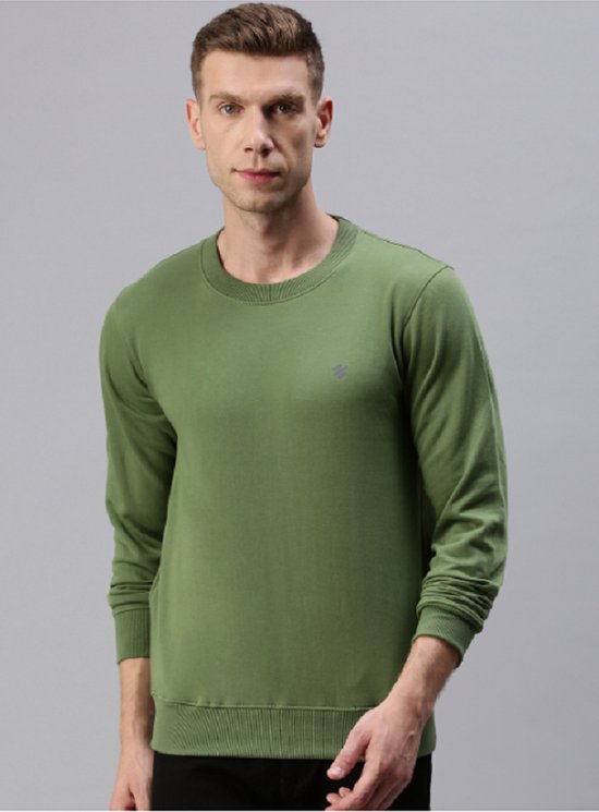 ONN Sweater Shirt Katoen Rijk Kleur Olive - Maat XL