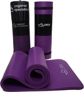 Yoga Mat - Fitness Mat Paars - Sport Mat - 15mm - Extra dik - Incl. Tas