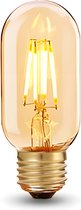 2x Buis Filament LED Lamp - E27 - Dimbaar - 4W Bespaart 80% - Amber - Extra Warmwit 2200K - T45 - Duurzaam & Energiezuinig