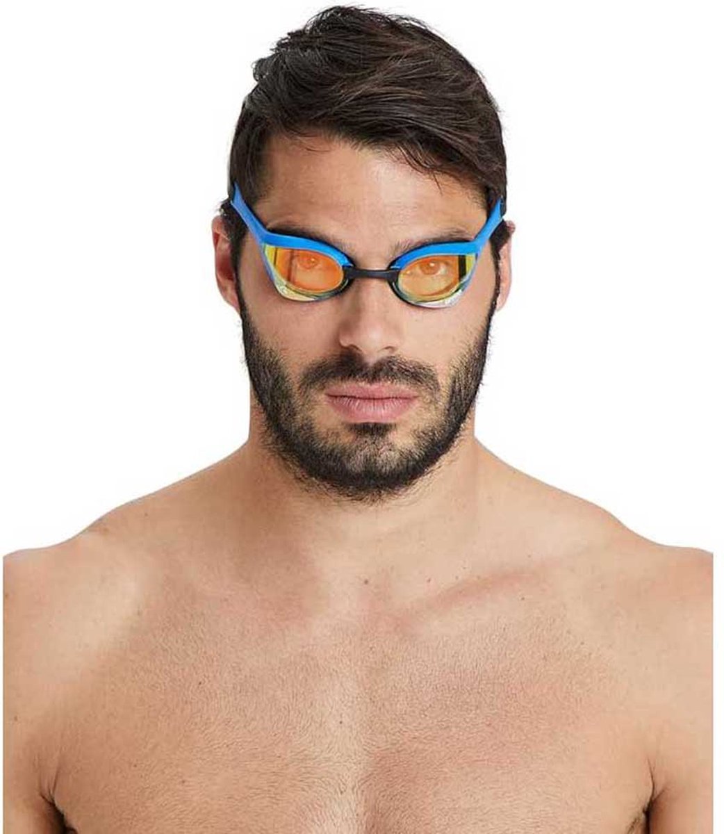 arena Cobra Original Swipe Zwemmaskers voor volwassenen, uniseks, ras, zwemmaskers met anti-condens-lenzen, uv-bescherming, 4 verwisselbare neusbruggen