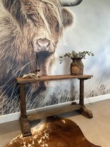 Sidetable - Hout - wandtafel - haltafel - Kloosterpoten - Landelijke woonaccessoires - meubels