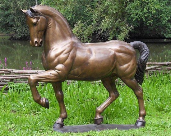 Tuinbeeld - bronzen - Paard - 127 cm hoog | bol.com