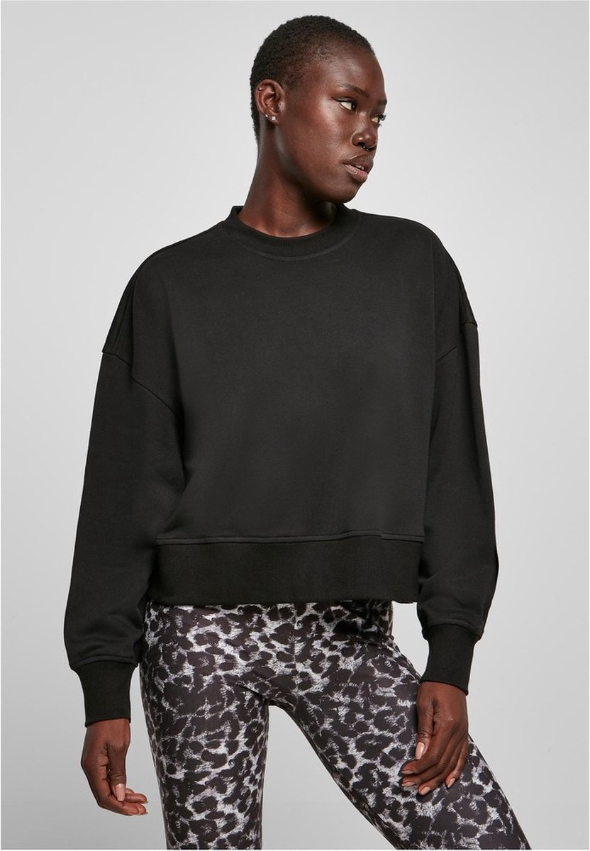 Urban Classics Oversized Terry Crewneck sweater/trui M Zwart