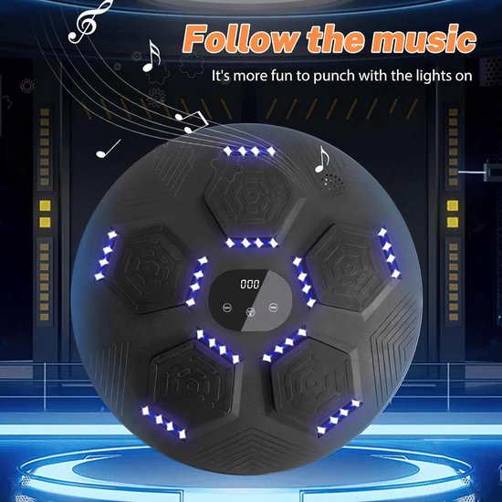 Hazomeu Boksmachine met Handschoenen, Gemonteerde Bluetooth Boksen Wandmontage met 6 Lichten en Bluetooth, Muziek Boksmachine Muur voor Kinderen/Volwassenen Hazomeu Boksmachine met Handschoenen, Gemonteerde Bluetooth Boksen Wandmontage met 6 Lichten en Bluetooth, Muziek Boksmachine Muur voor Kinderen/Volwassenen