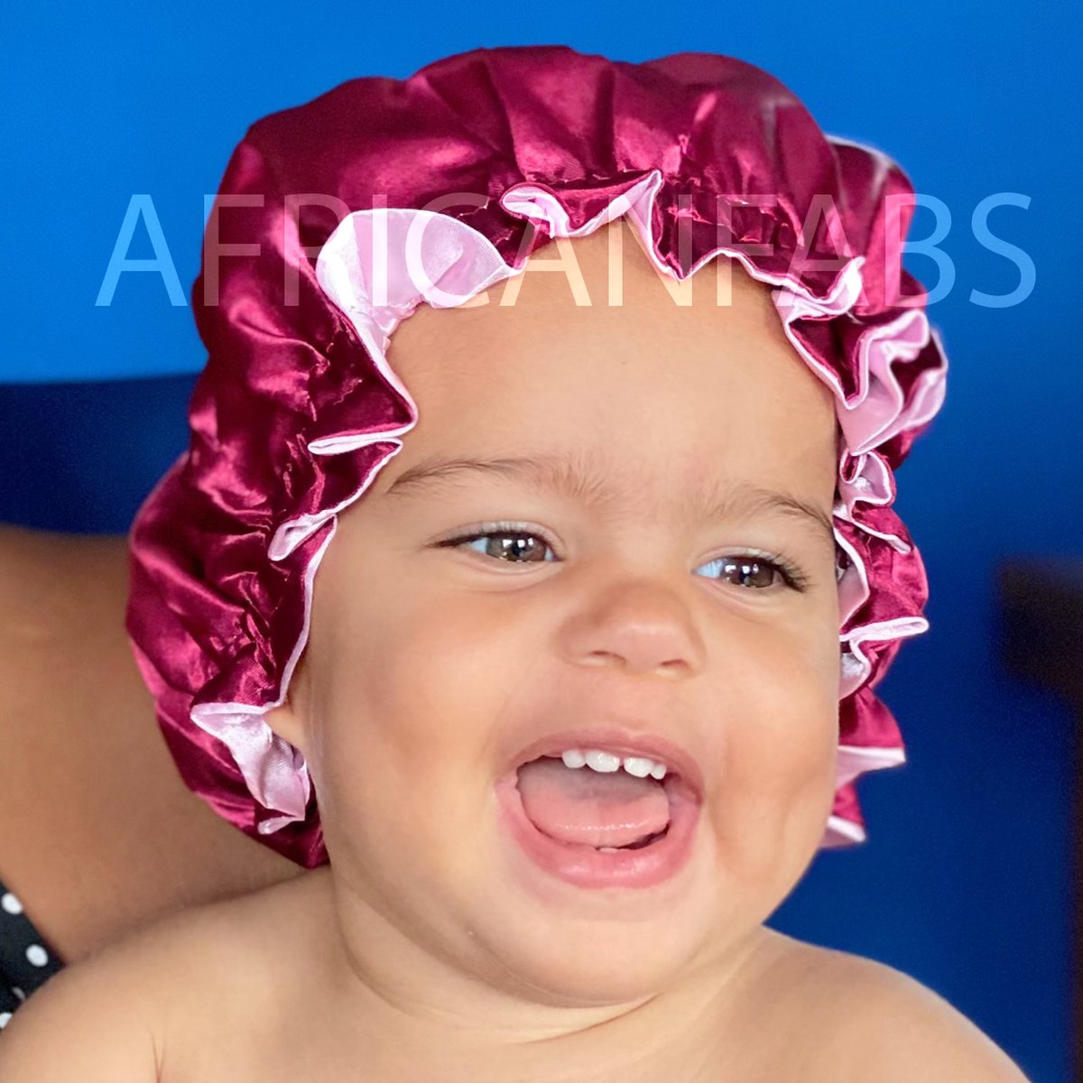 Rode Satijnen Slaapmuts voor Kinderen van 3-7 jaar AfricanFabs® / Kinder Hair Bonnet / Haar bonnet van Satijn / Satin bonnet