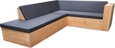 Wood4you - Lounge set 7 douglashout 200x200 cm - coussins inclus (forme en L)