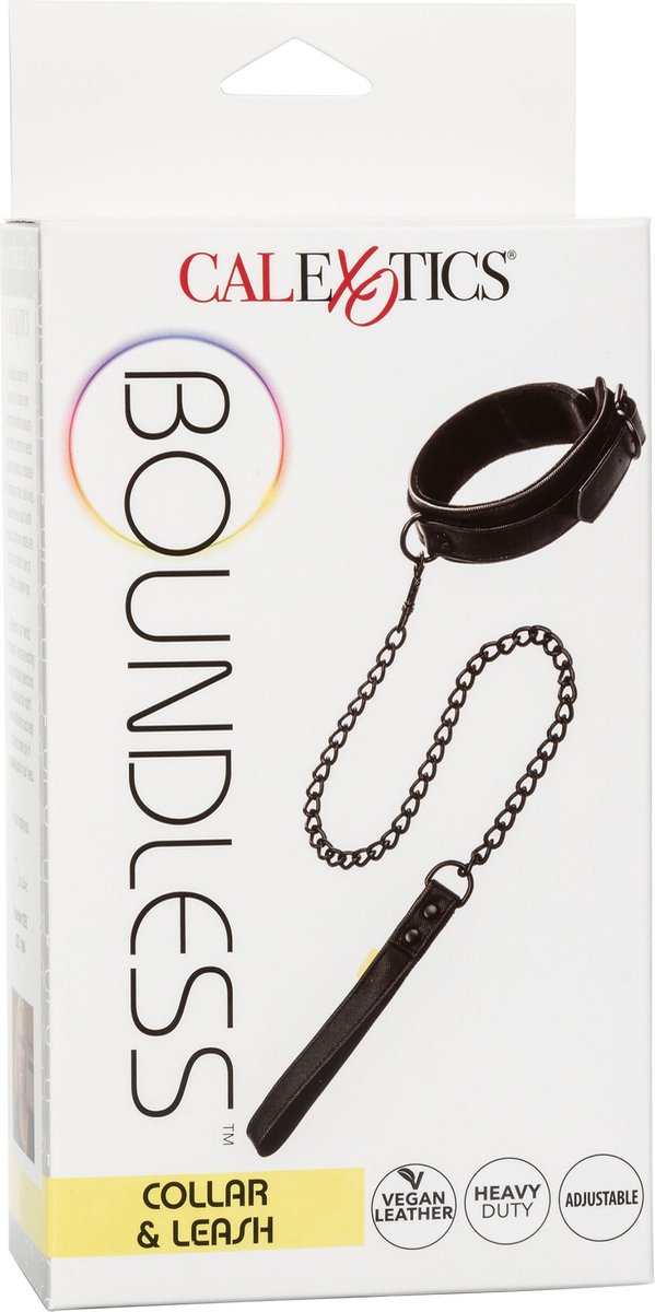 Goedkoopste CalExotics - Boundless Collar & Leash - Bondage / SM Collar and leash Zwart