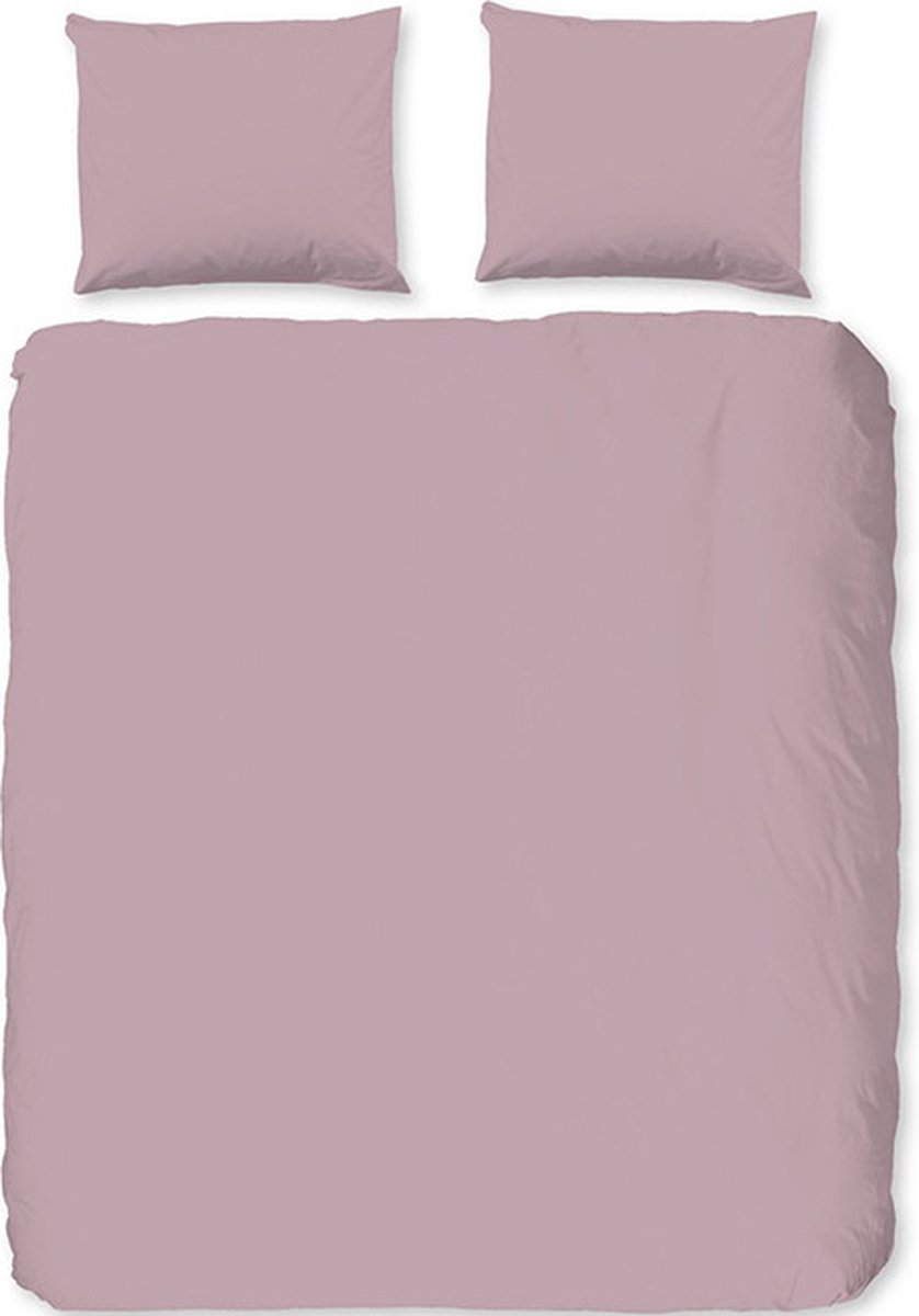 Zavelo Effen Dekbedovertrek Zacht Roze - Lits-jumeaux (240 x 200/220 cm) - 100% katoen - Super Zacht - Kleurvast