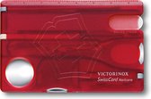 Victorinox SwissCard Nailcare Multitool 13 Functies Transparant Rood