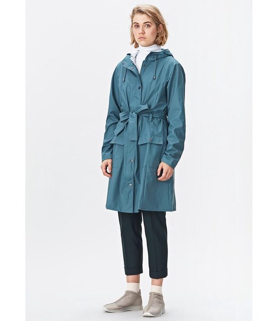 Rains Regenjassen Curve Jacket Blauw Maat:XXS/XS | bol.com