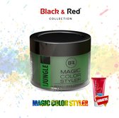 Black&Red Collection Magic Color Styler Haar Wax 100ml - Green Jungle