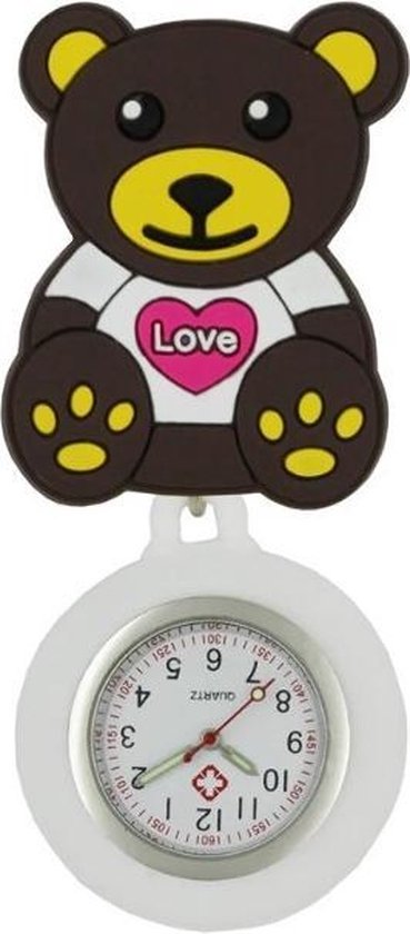 Fako® - Verpleegstershorloge - Zusterhorloge - Verpleegster Horloge - 3D Roller - Beertje Love