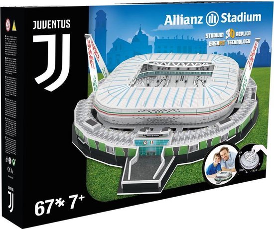 3D-puzzel Juventus stadion jongens karton 67 stukjes - Nanostad