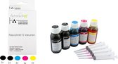 Improducts® Navulinkt - Alternatief voor Epson set 5x 100ml BK photo , BK, CY, MA, YE
