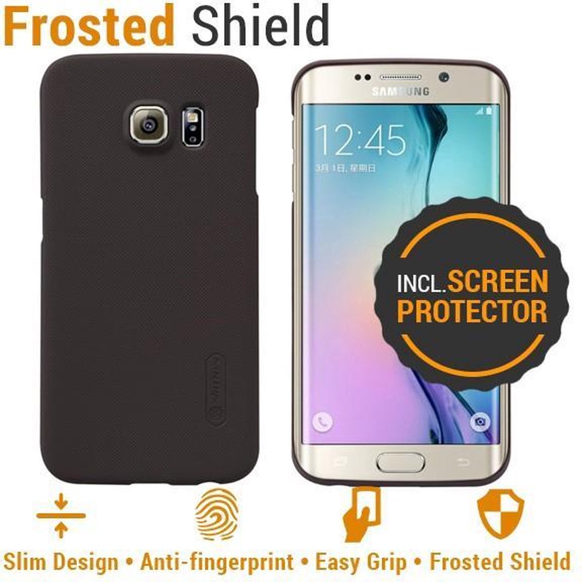 Nillkin Backcover Samsung Galaxy S6 edge - Super Frosted Shield - Brown