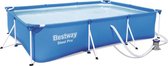 Bestway zwembad - rechthoek 300x200x66cm - 3300 L - Opzetzwembad - Frame Pool - Inclusief Pomp