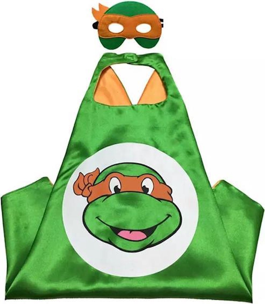 Superheld kaap en masker Ninja Turtles oranje | bol.com
