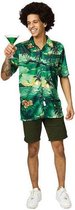 Hawaii blouse groen - Maatkeuze: Maat 50