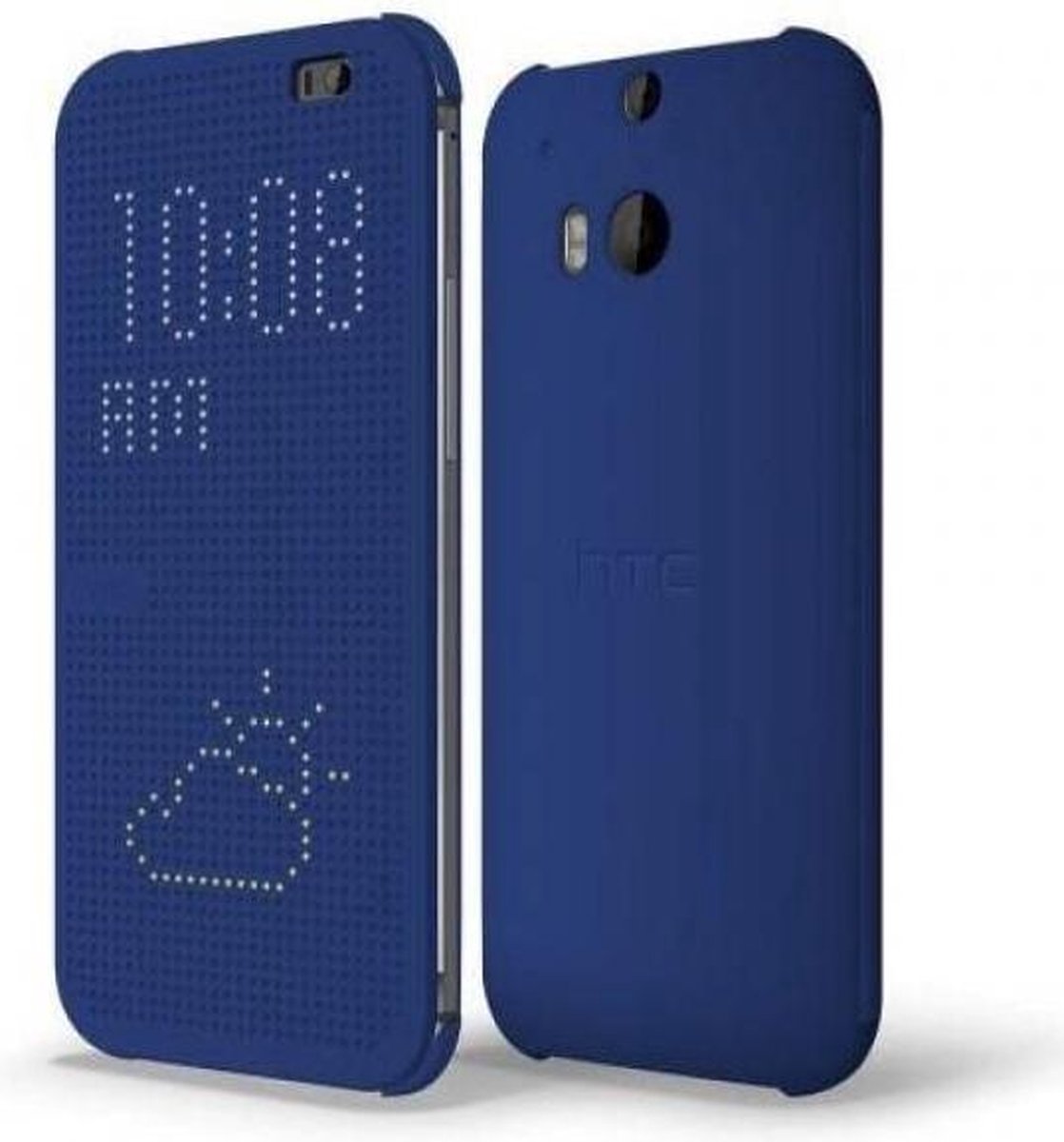 HTC One M8 HC M100 Dot View Case Cover Blauw