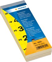 HERMA 4891 nummeretiketten zelfklevend 1-500 geel 28x56 mm