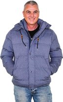 BJØRNSON BRUNO Winterjas Warm gewatteerd Heren - Maat 6XL - Denim Melange