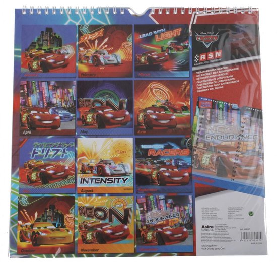 Disney Cars Kalender 28 X 28 Cm  bol.com