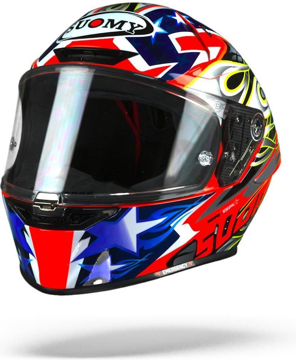 Suomy SR-GP Glory Race Blauw Rood Wit Zwart Integraalhelm - Motorhelm - Maat M