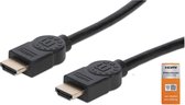 Manhattan HDMI Aansluitkabel HDMI-A stekker, HDMI-A stekker 3.00 m Zwart 355353 Audio Return Channel (ARC), Vergulde st