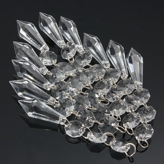 Maak een bed Correspondent Misleidend 10 x Acryl Kristal Kralen Garland Kroonluchter Lamp Hangende Trouwfeest  Binnen Decor | bol.com