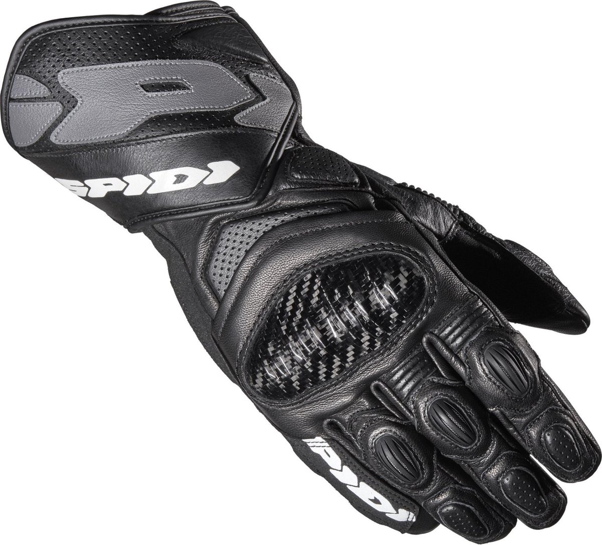 Spidi Carbo 7 Black Motorcycle Gloves 2XL