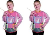 2x Kinder knutsel schort met zakken - Kliederschort voor kinderen
