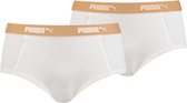 Puma Mesh Mini Short White/gold 2-pack Hang-XS
