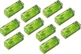 Set van 10 libellen voor waterpas, 15x15x40 mm, groen